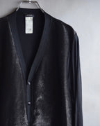 "JIL SANDER" Glitter jacquard V-neck cardigan