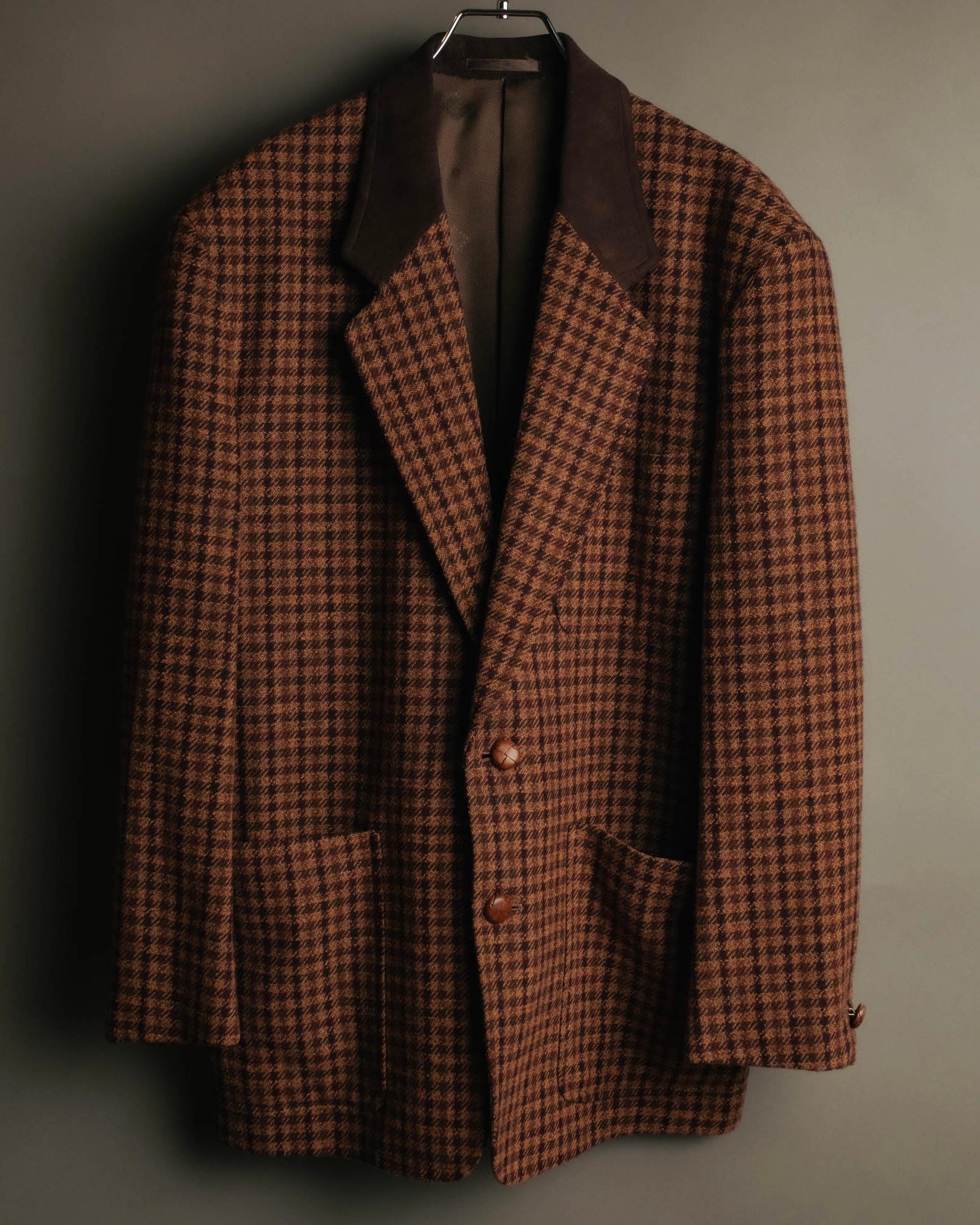 “Christian Dior Monsieur” 80’s-90’s houndstooth wool tailored jacket