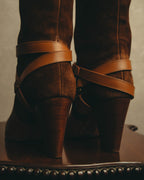 -SPECIAL- “Ralph Lauren” 2010’s-20’s Sareena washed vachetta long boots