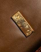 "Franco Parmiggiani" Turn lock design crocodile texture hand bag