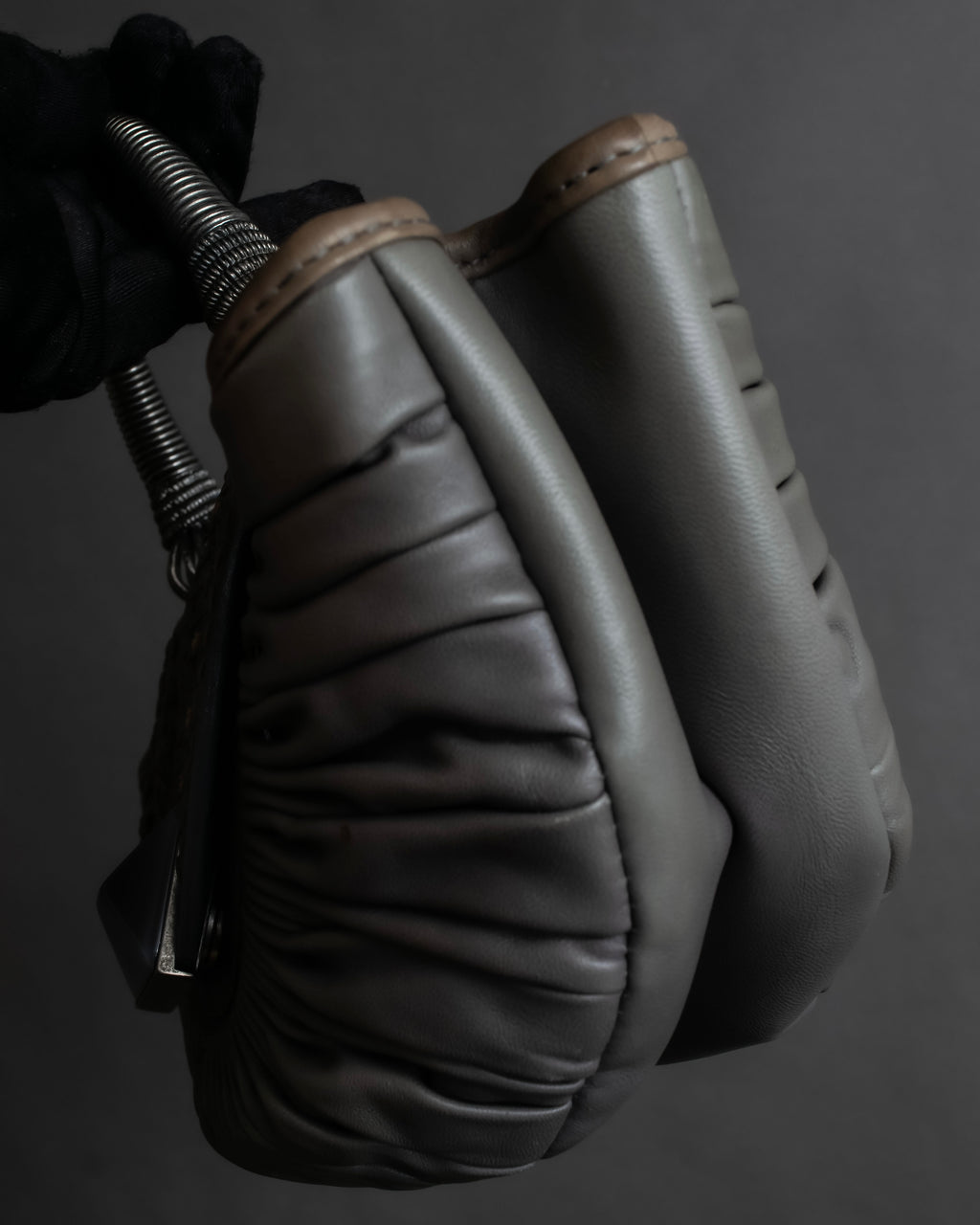 "Christian Dior" John Galliano period Gathering design leather hand bag