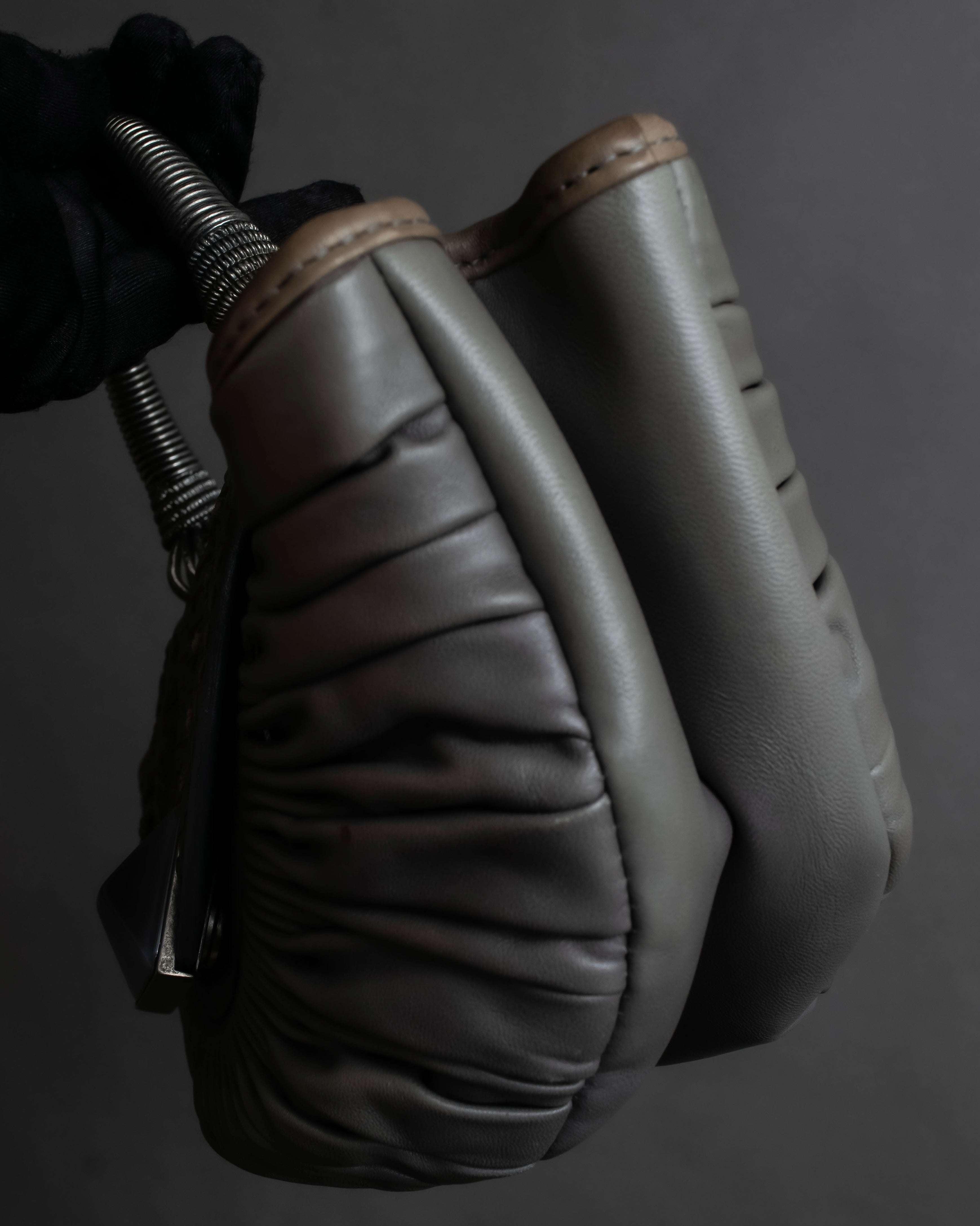 "Christian Dior" John Galliano period Gathering design leather hand bag