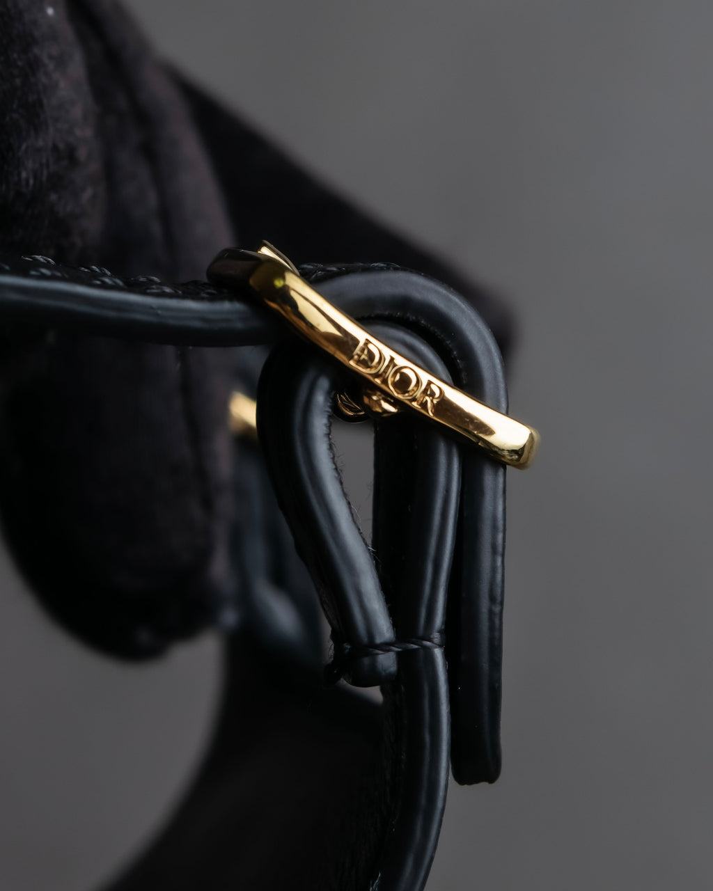 "Dior" Pearl＆gold stud design leather brace