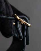 "Dior" Pearl＆gold stud design leather brace