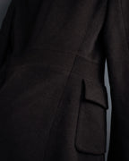 "VALENTINO" Shaped silhouette mocha brown chester coat