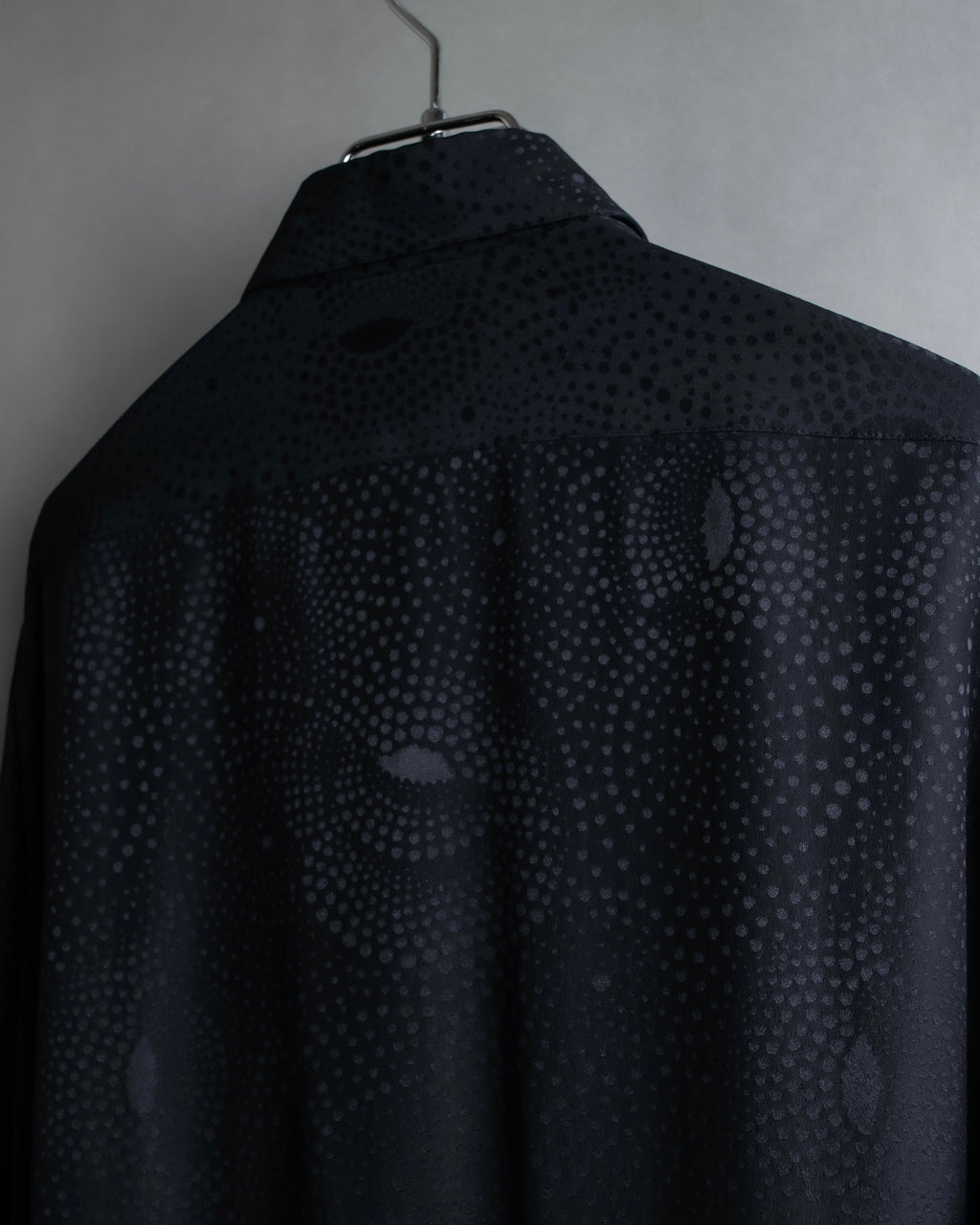 "Saint Laurent" Jacquard pattern silk satin shirt