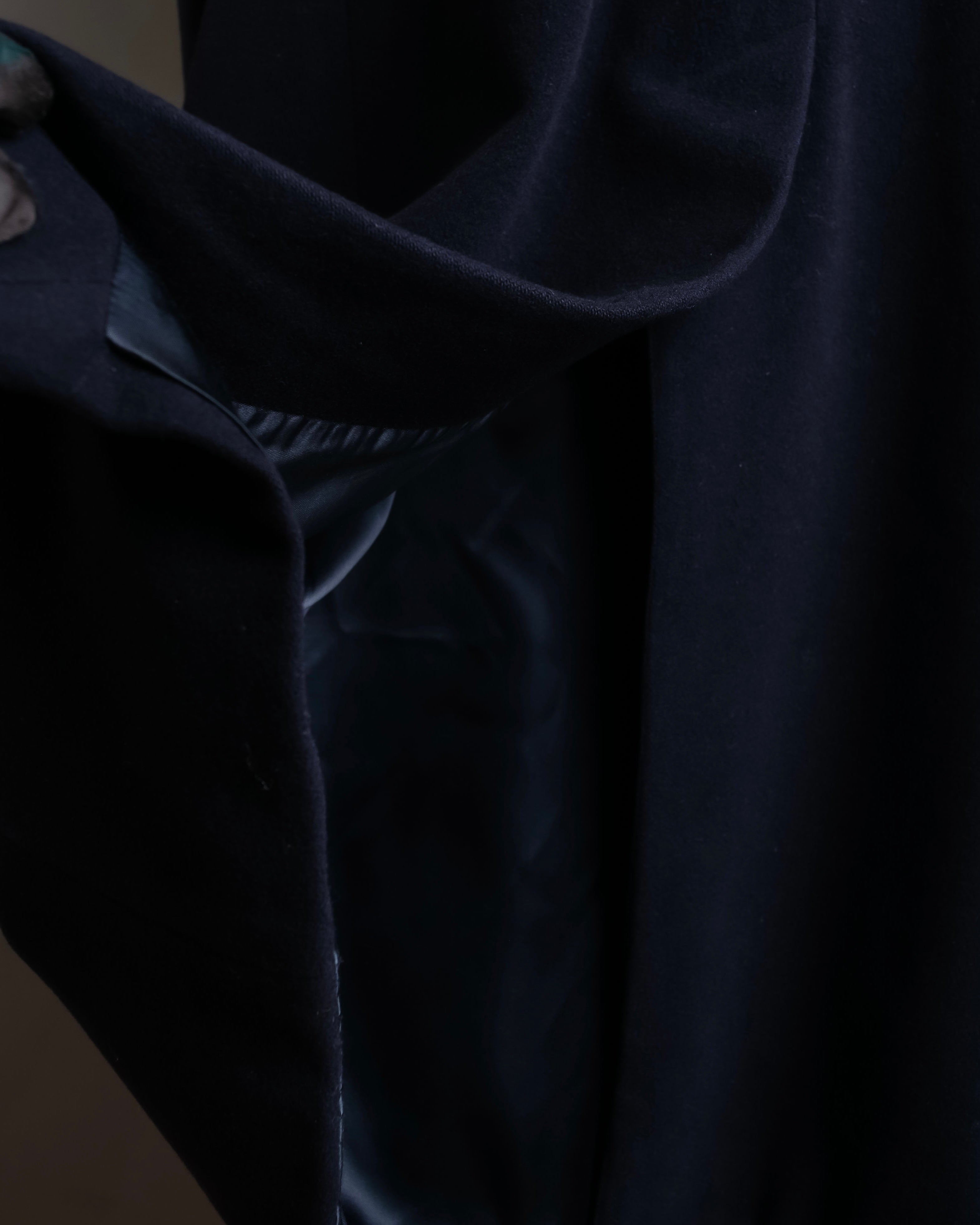 "FENDI" 100% wool oversized maxi length chester coat