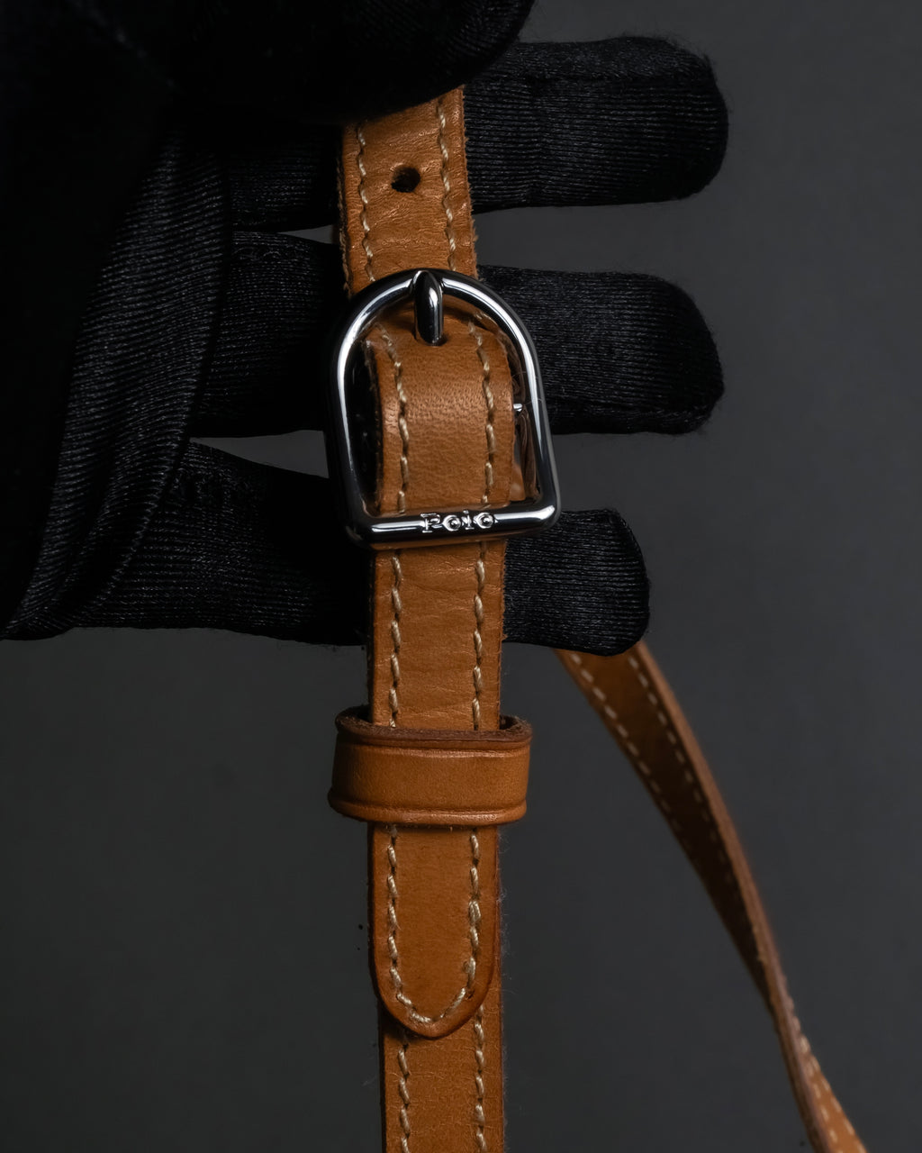 "Ralph Lauren" Metal stud design 2-way leather bag