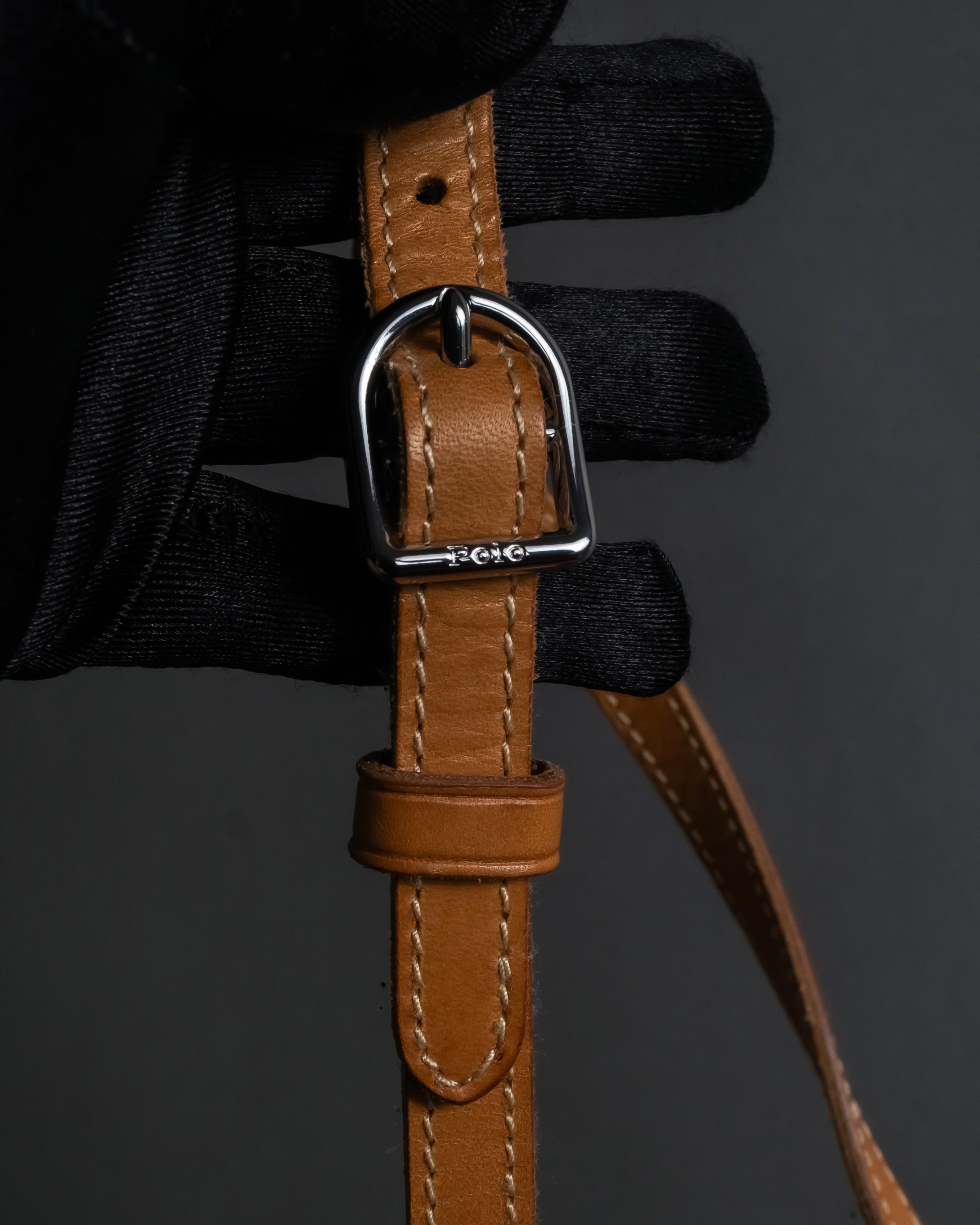 "Ralph Lauren" Metal stud design 2-way leather bag