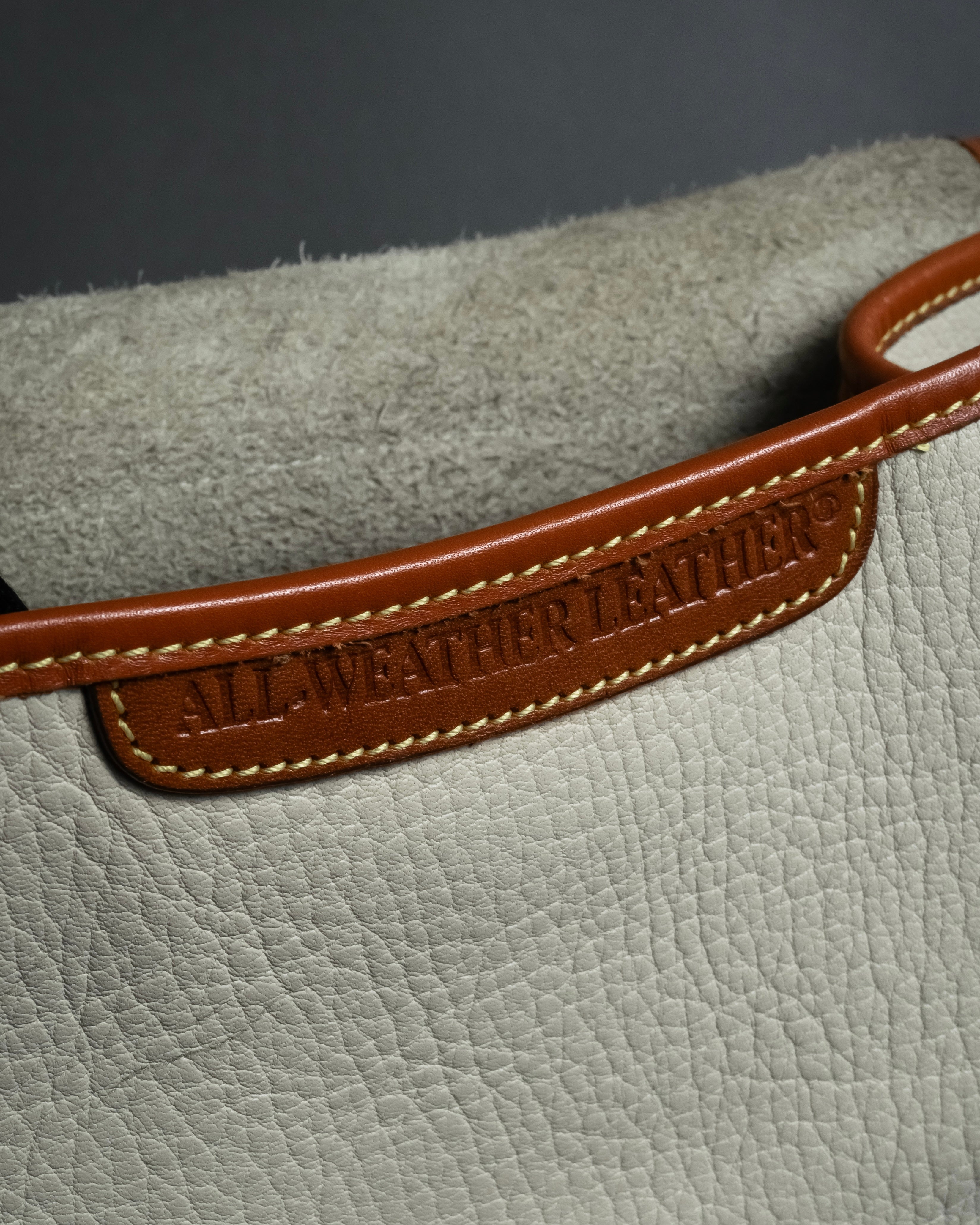 "Dooney & Bourke" Patch front design Two-tone leather shoulder bag