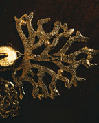 -SPECIAL- "Yves Saint Laurent" 90's-00's Sculptural coral motif crystal pendant necklace