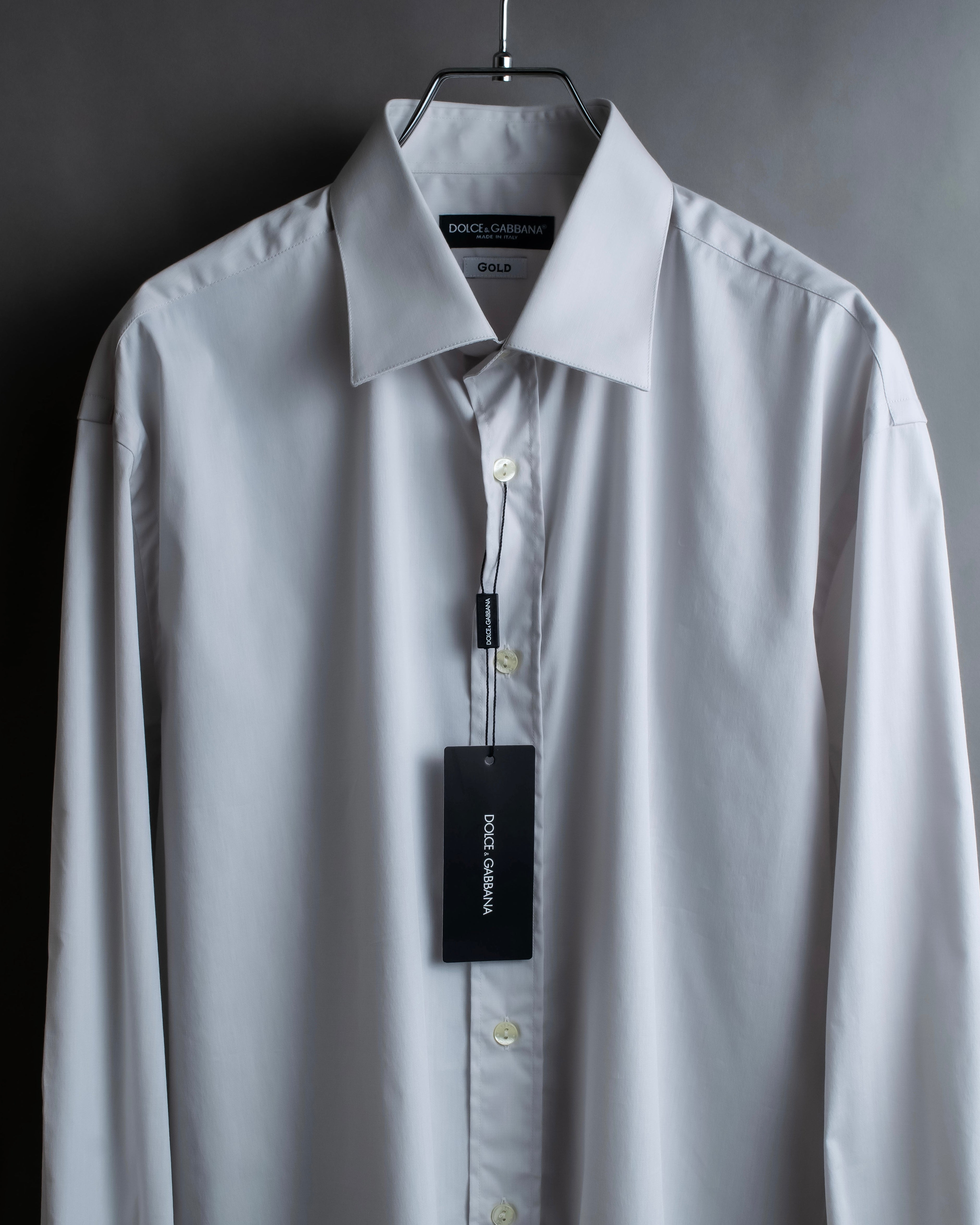 "DOLCE & GABBANA" Cuff logo engraved oversized shirt