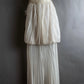 "GIANFRANCO FERRE" Frilled organza pannier docking design pleated dress