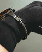 "Vintage" Sculptural amber tone statement bracelet