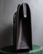 "BURBERRY" Metal belt design embossed PVC briefcase