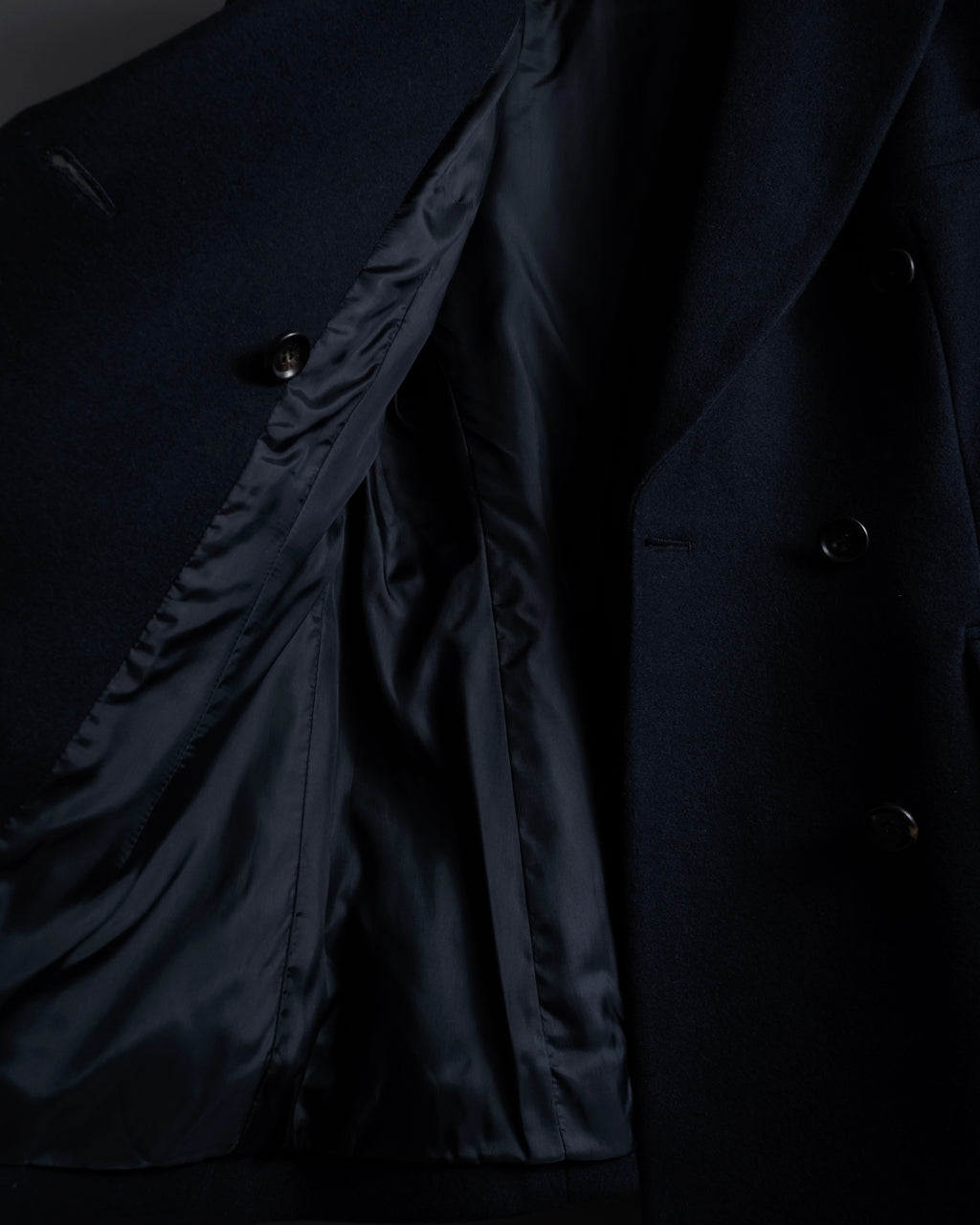 "CELINE" 90’s Sculpted double-breasted peak lapel tailored jacket