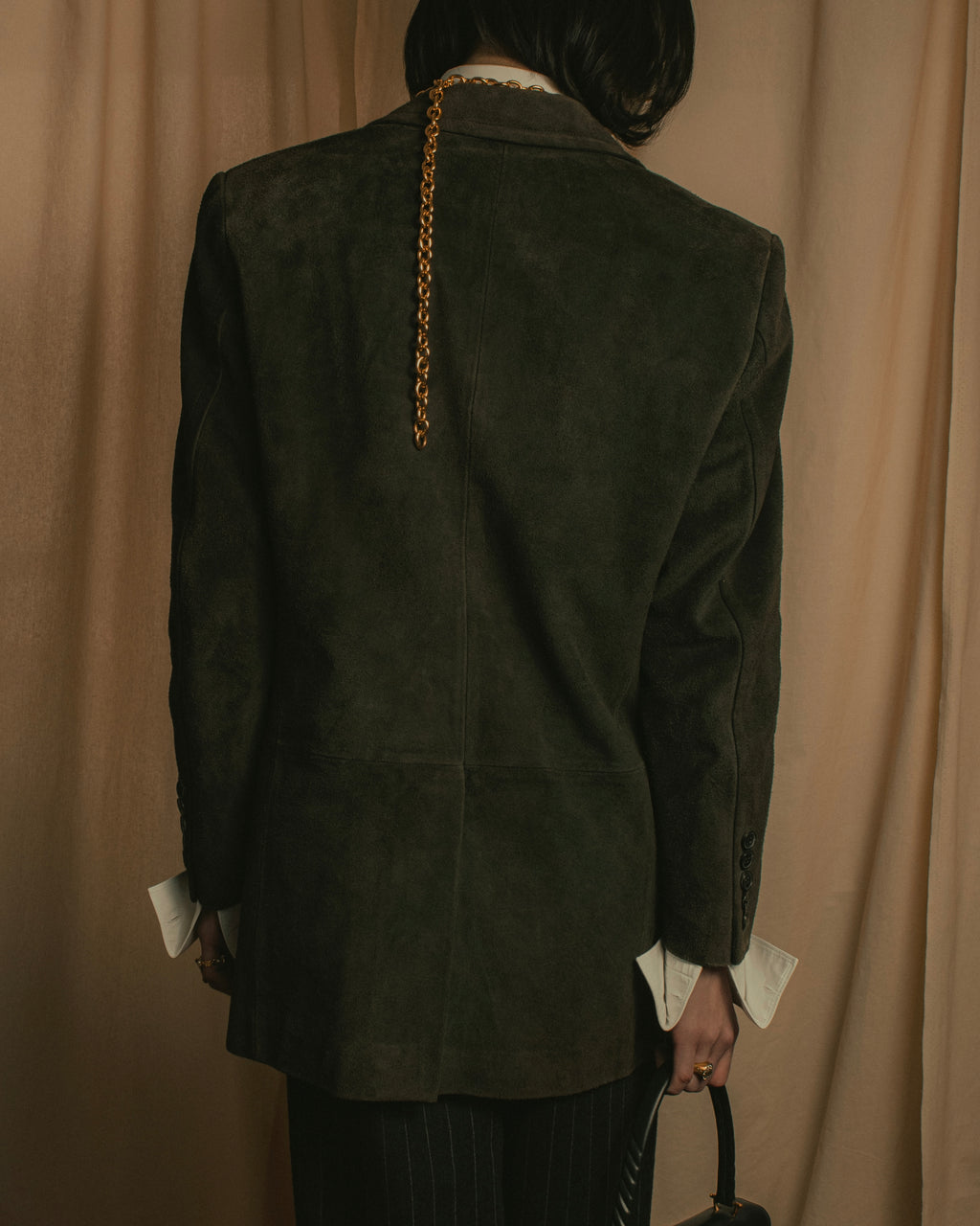 -SPECIAL- "GUCCI" 90’s Tom ford design suede tailored jacket
