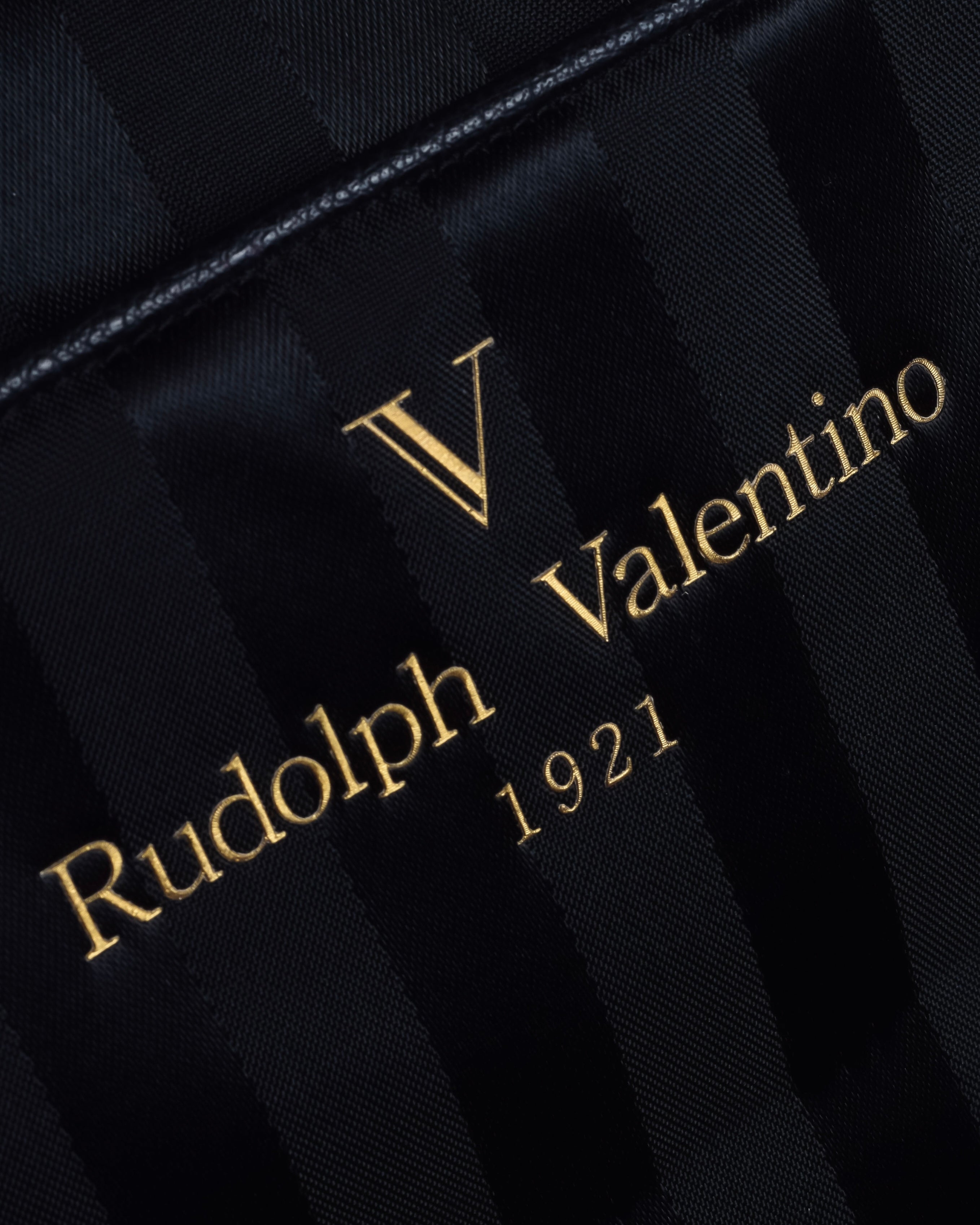 "Rudolph Valentino" Striped nylon combination 2-way boston bag