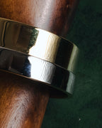 "LOEWE" 10’s Bicolor geometric open-cuff bangle