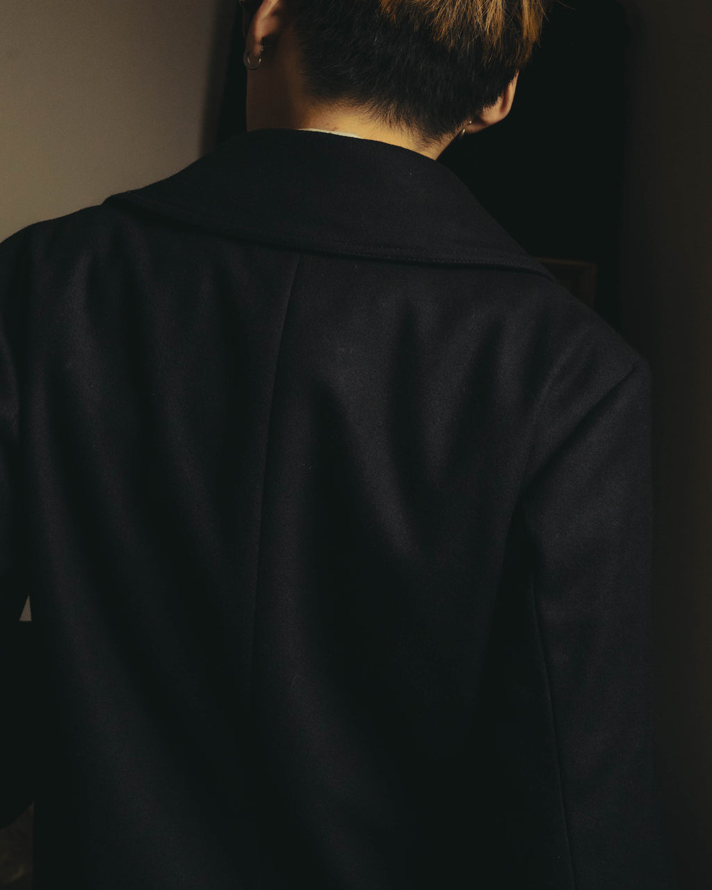 -SPECIAL- "DRIES VAN NOTEN" 10's Sculptural wide lapel double breasted wool coat