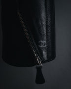 "CHANEL" 2006-12 Double-buckle leather engineer boots