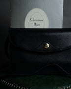 "Christian Dior" 80’s structured grained leather flap shoulder bag