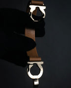 “Salvatore Ferragamo” 2000’s Gancini leather bracelet
