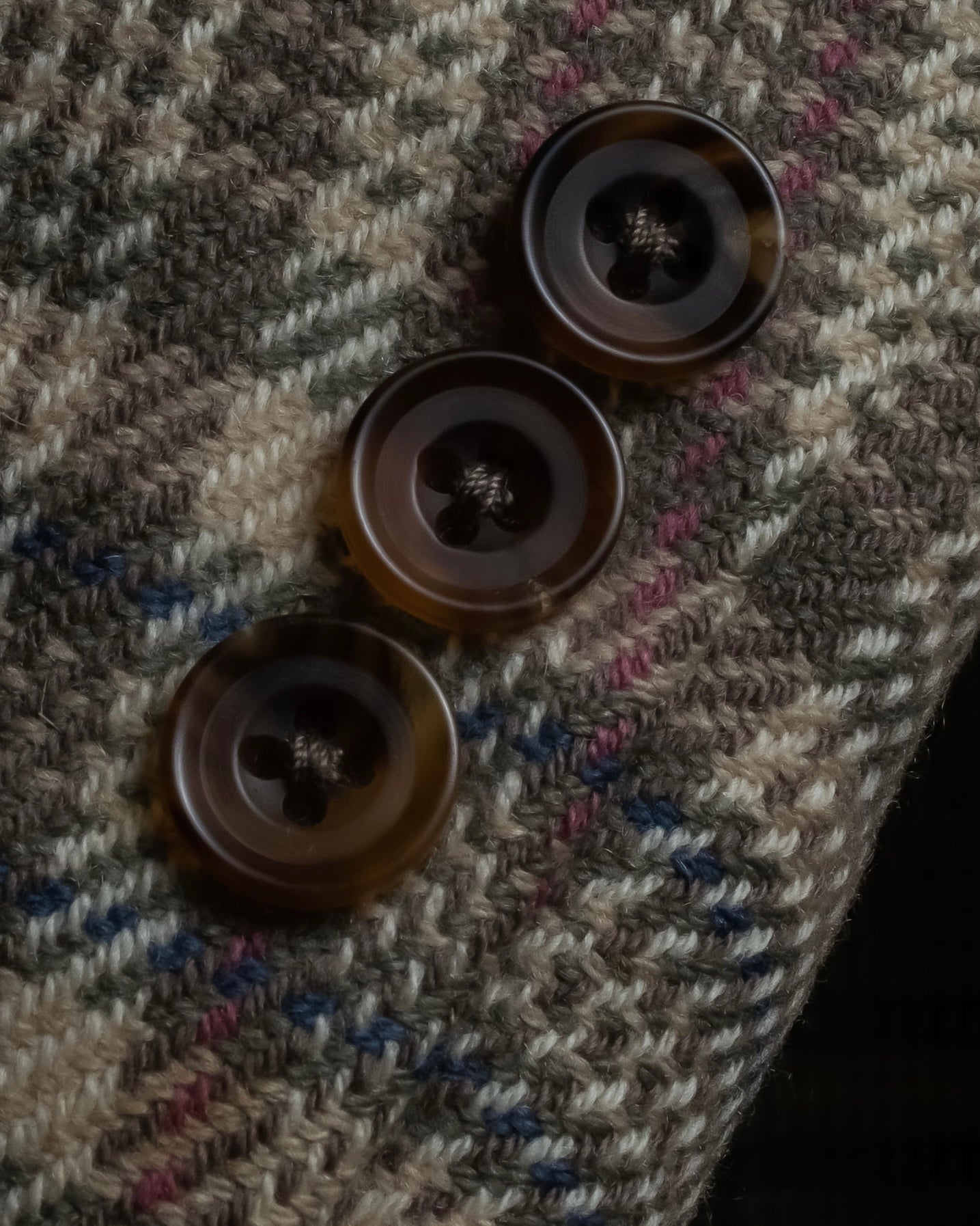 "BURBERRYS" Windowpane pattern tweed tailored jacket