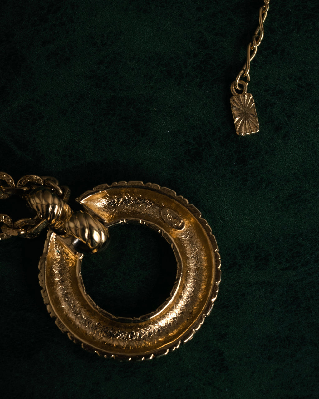 “Yves Saint Laurent” 1980’s-90’s Sculptural circle long necklace