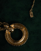 “Yves Saint Laurent” 1980’s-90’s Sculptural circle long necklace