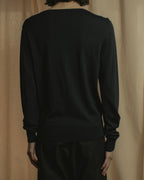 "CELINE" Hedi Slimane design compact silhouette wool knit