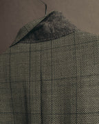 "Pierre Balmain" 80's-90's Windowpane check wool blazer