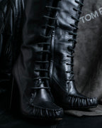 "TOM FORD" Fringe detail western long boots