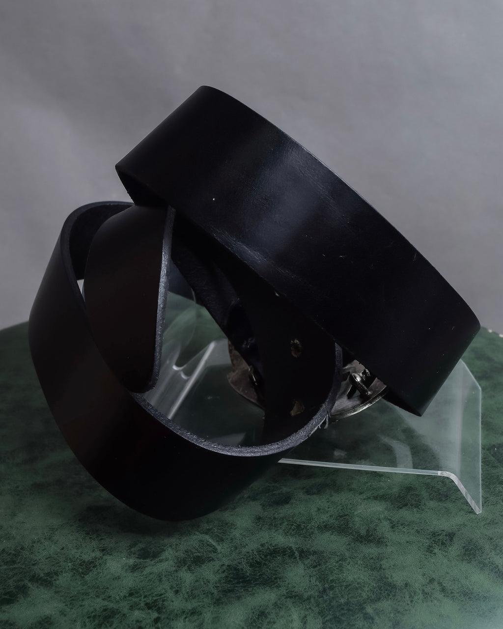 "Dolce & Gabbana" Libra motif silver buckle leather belt