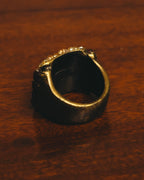-SPECIAL- “CHANEL” 2000AW Glass pearl embellished CC statement ring