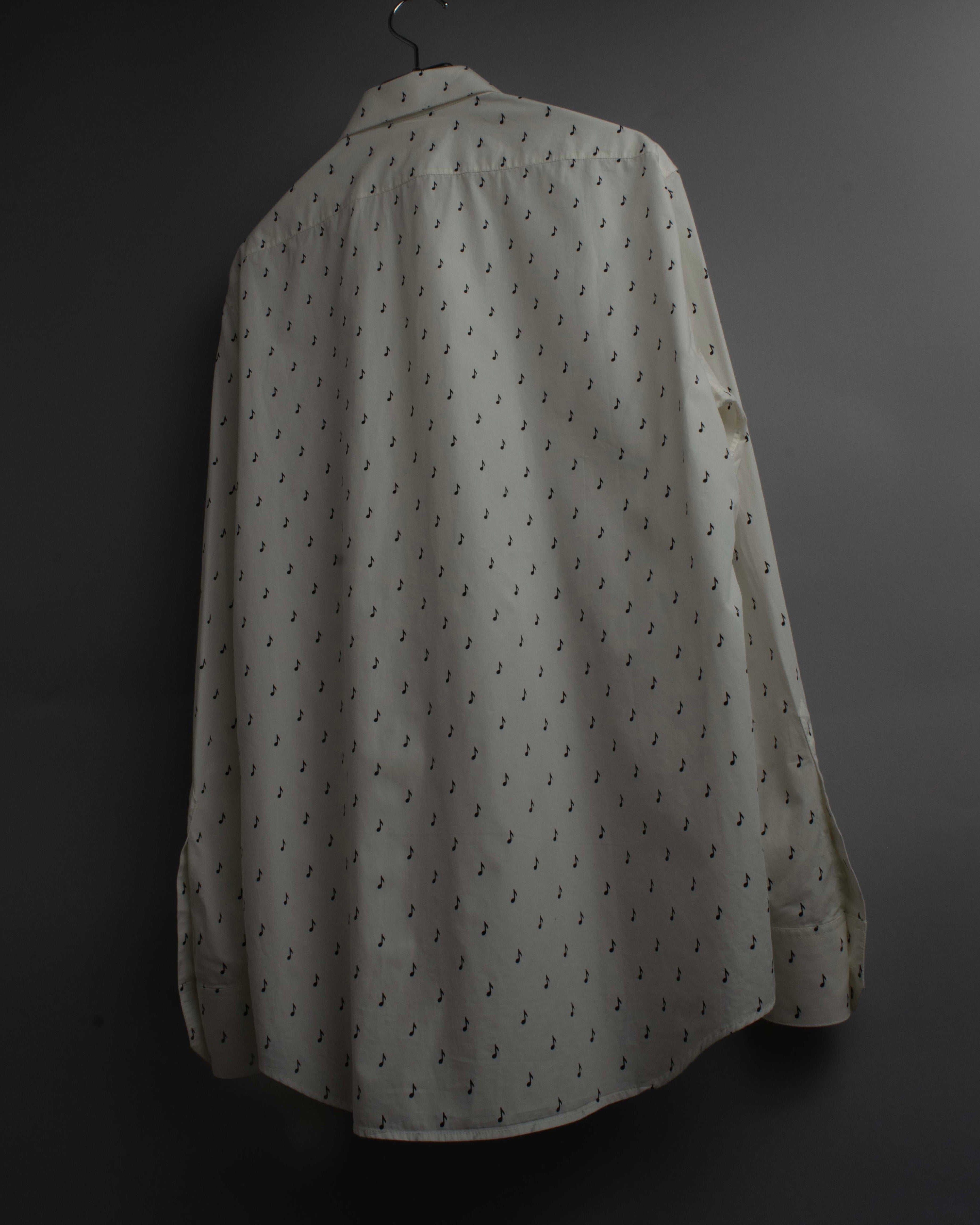 "CELINE" Musical note motif cotton shirt