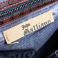 "John Galliano" Trapezoid design clasp different leather hand bag