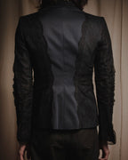 "ARMANI COLLEZIONI" Sheer lace layered tailored jacket