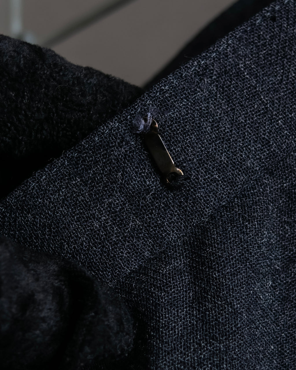 "Christian Dior" Front button design flare wool skirt