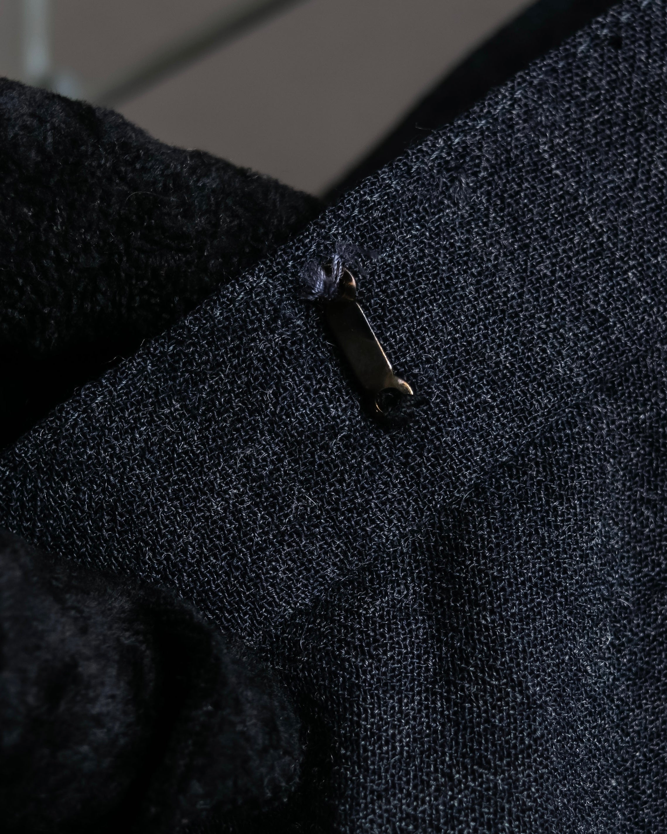 "Christian Dior" Front button design flare wool skirt