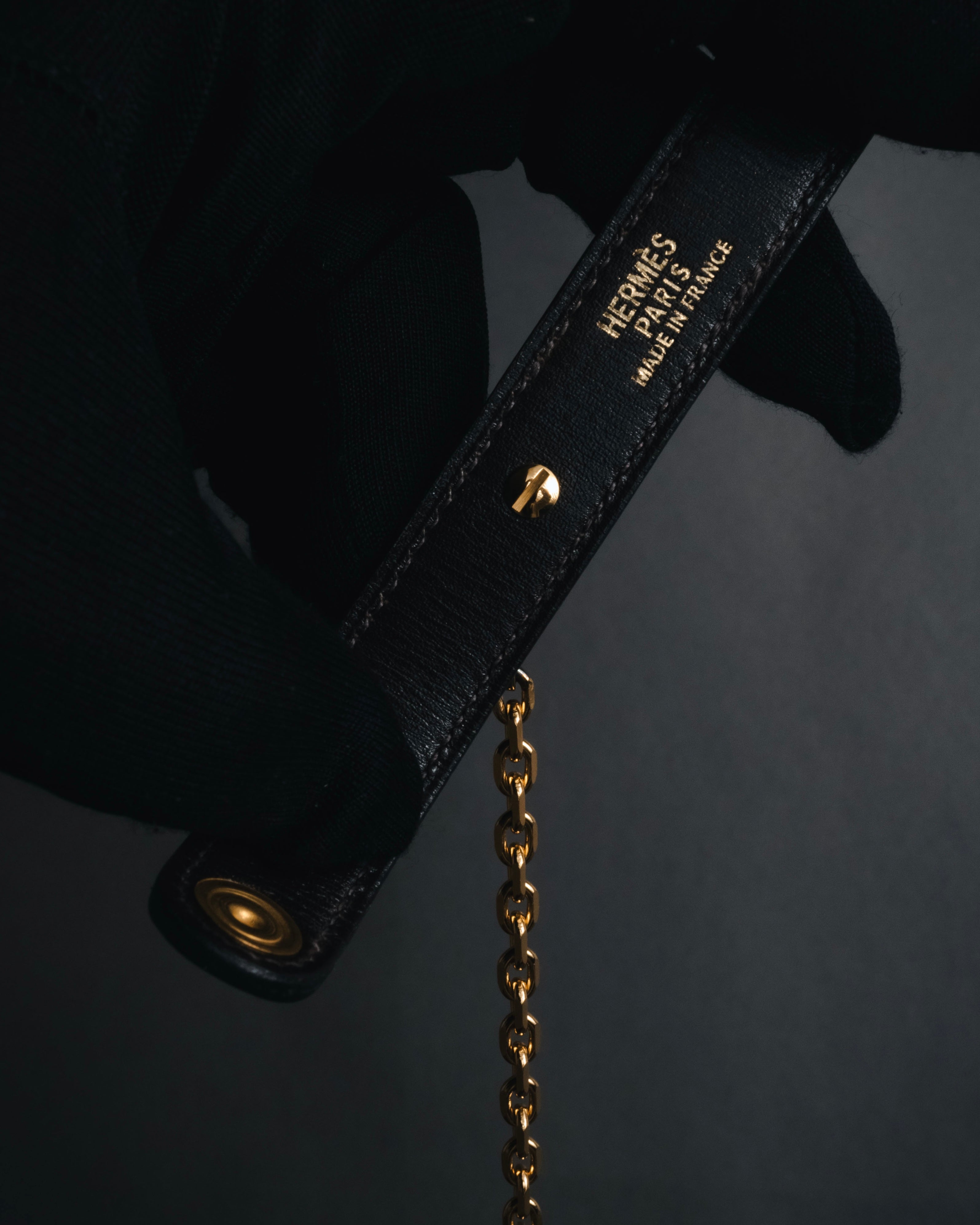 "HERMES" 90’s-00’s classic box calf gloves holder