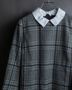 "MACKINTOSH" Glen check pattern straight line dress