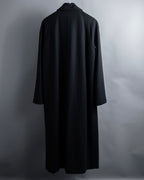 "CELINE" Hedi Slimane period metal buckle design long coat