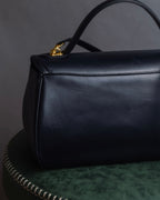 "PIERRE BALMAIN" Horizontal design grain leather 2way shoulder bag