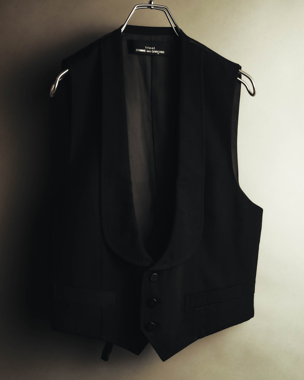 –SPECIAL– "tricot COMME des GARÇONS" 80's Tailored shawl-collar gilet