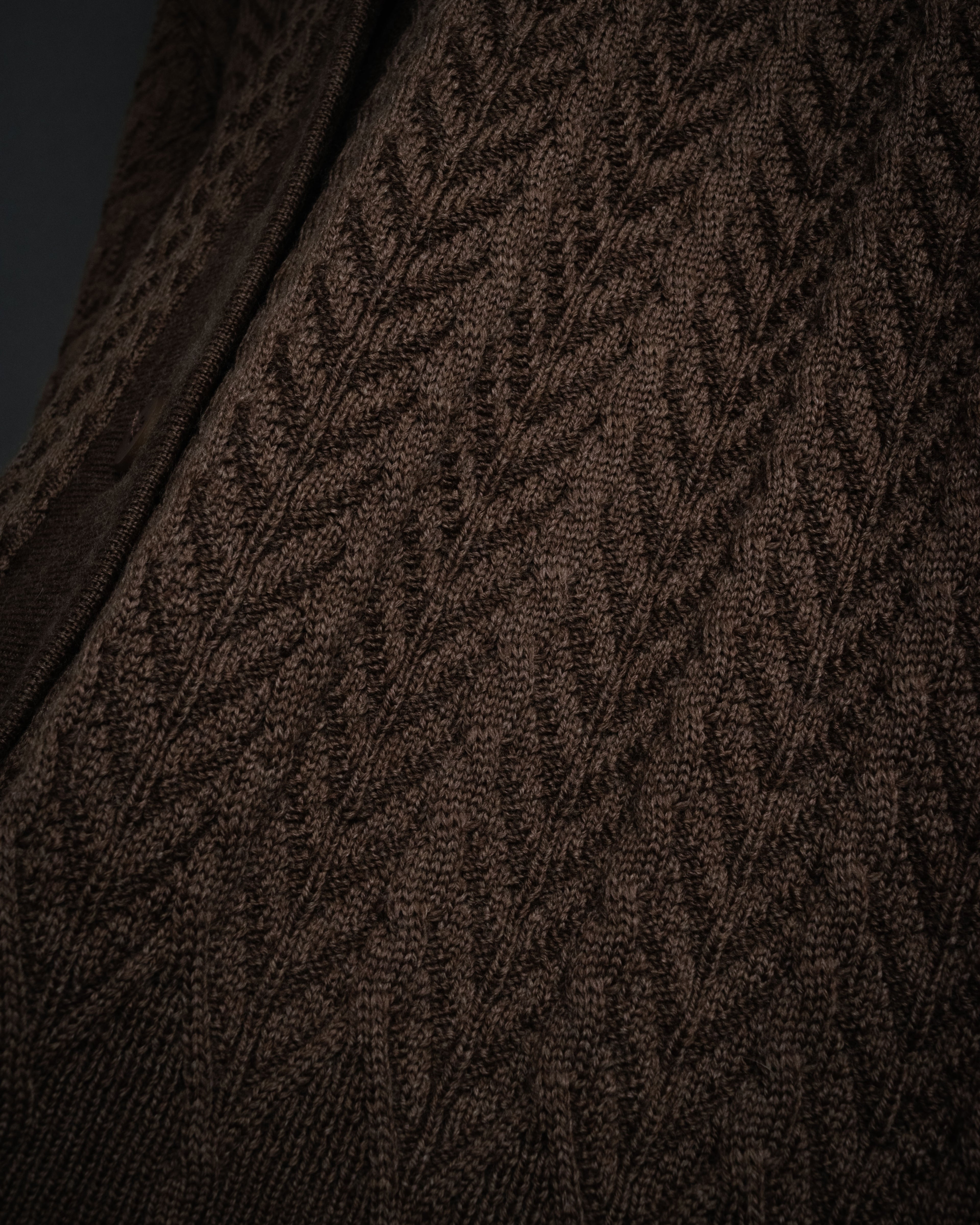 “Christian Dior SPORTS” 90’s Shawl collar cable knit cardigan