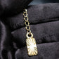 “Yves saint laurent” YSL logo plate gold necklace