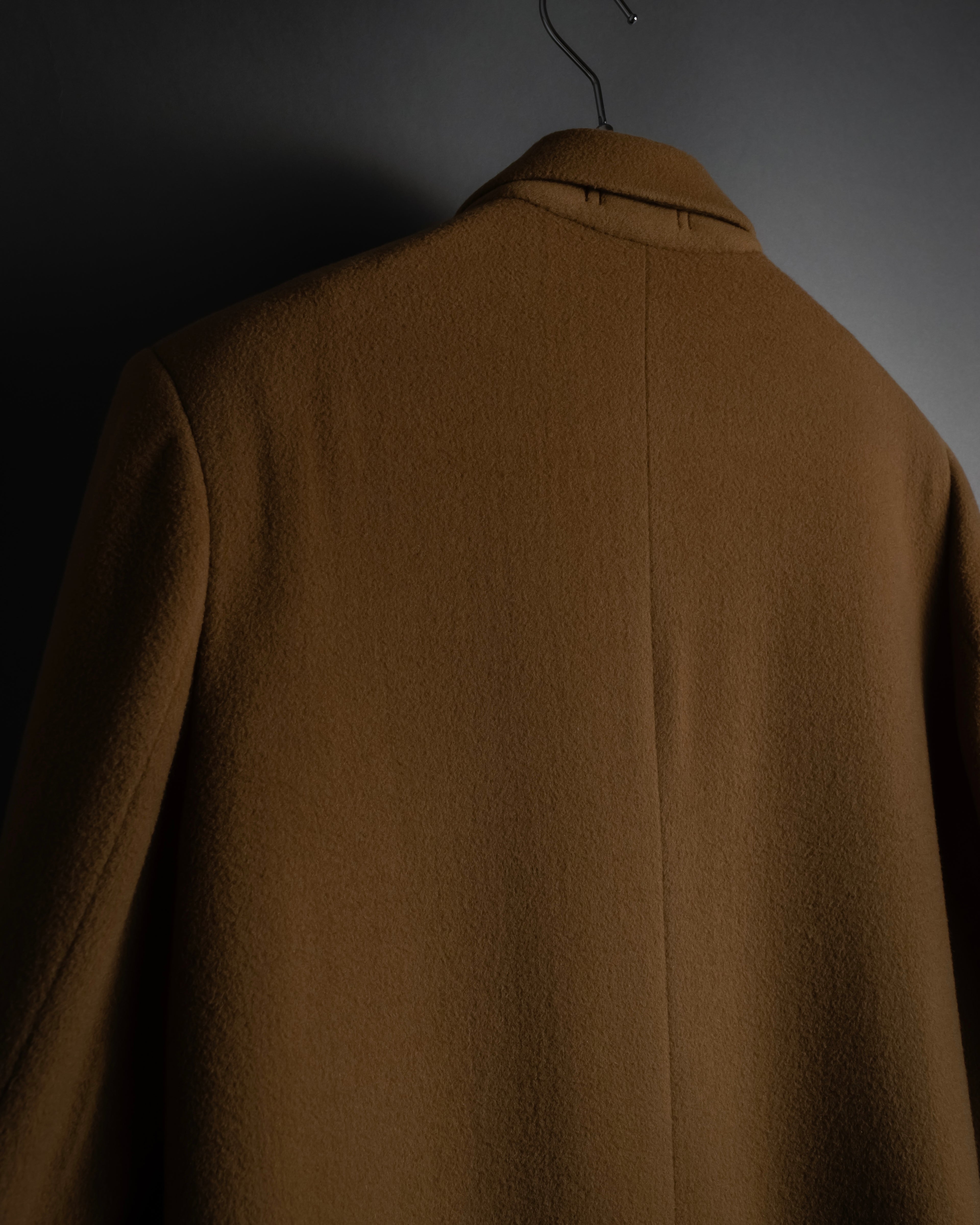 "BURBERRYS" 80's-90's Camel tone cashmere mix chester coat