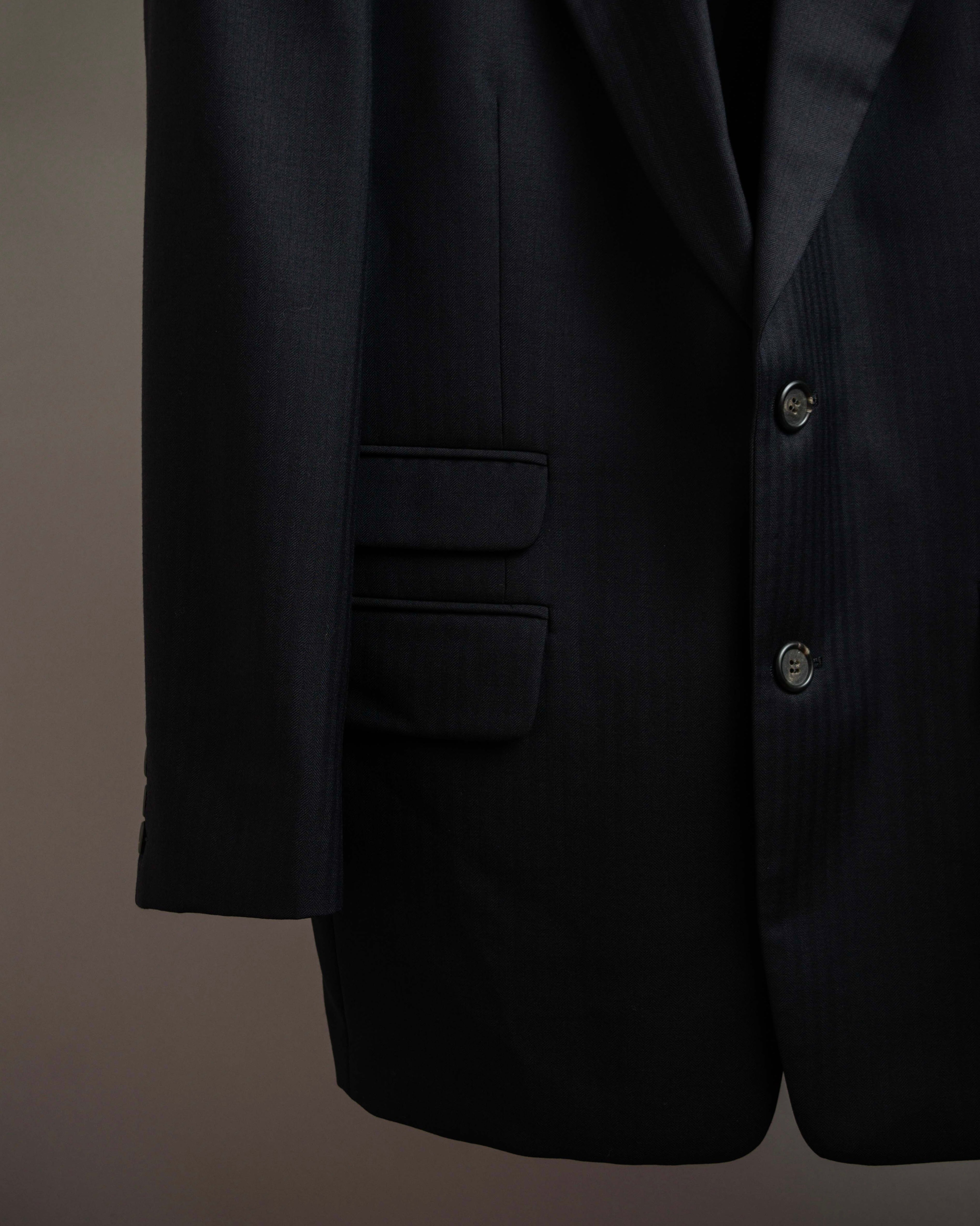 "YVES SAINT LAURENT" Classical tailoring shadow stripe pattern set up