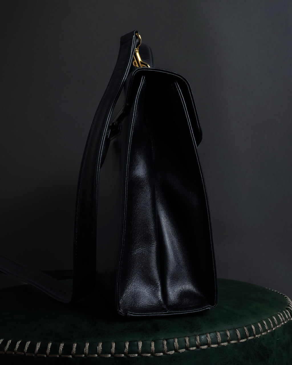 "JUNKO KOSHINO" Geometric motif design 2-way leather shoulder bag